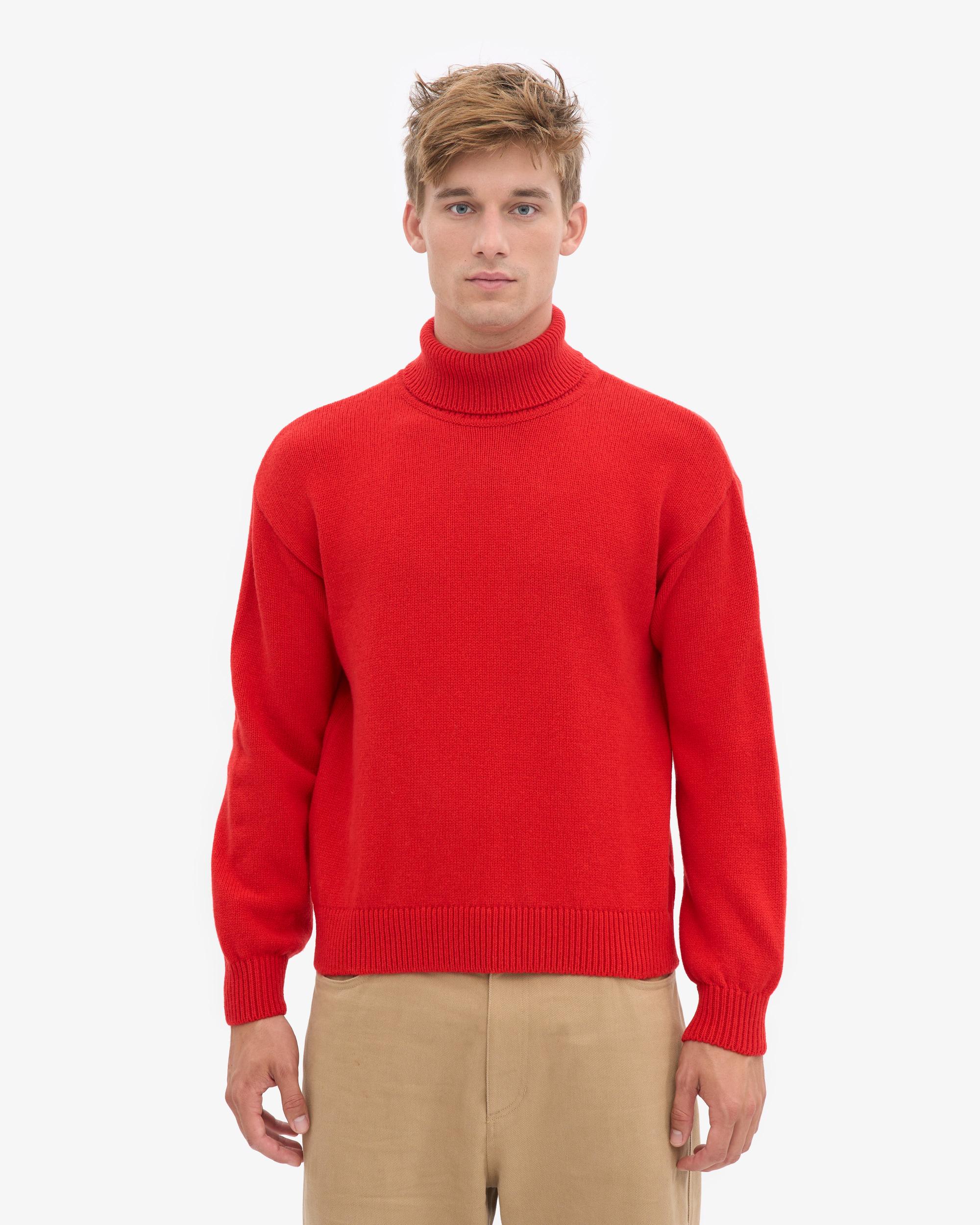 Merino Wool Turtleneck - Lava Grey Product Image