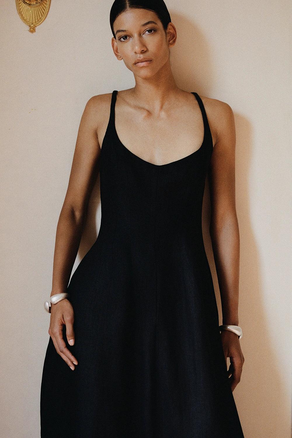 Sanne Midi Dress Black - Final Sale Product Image