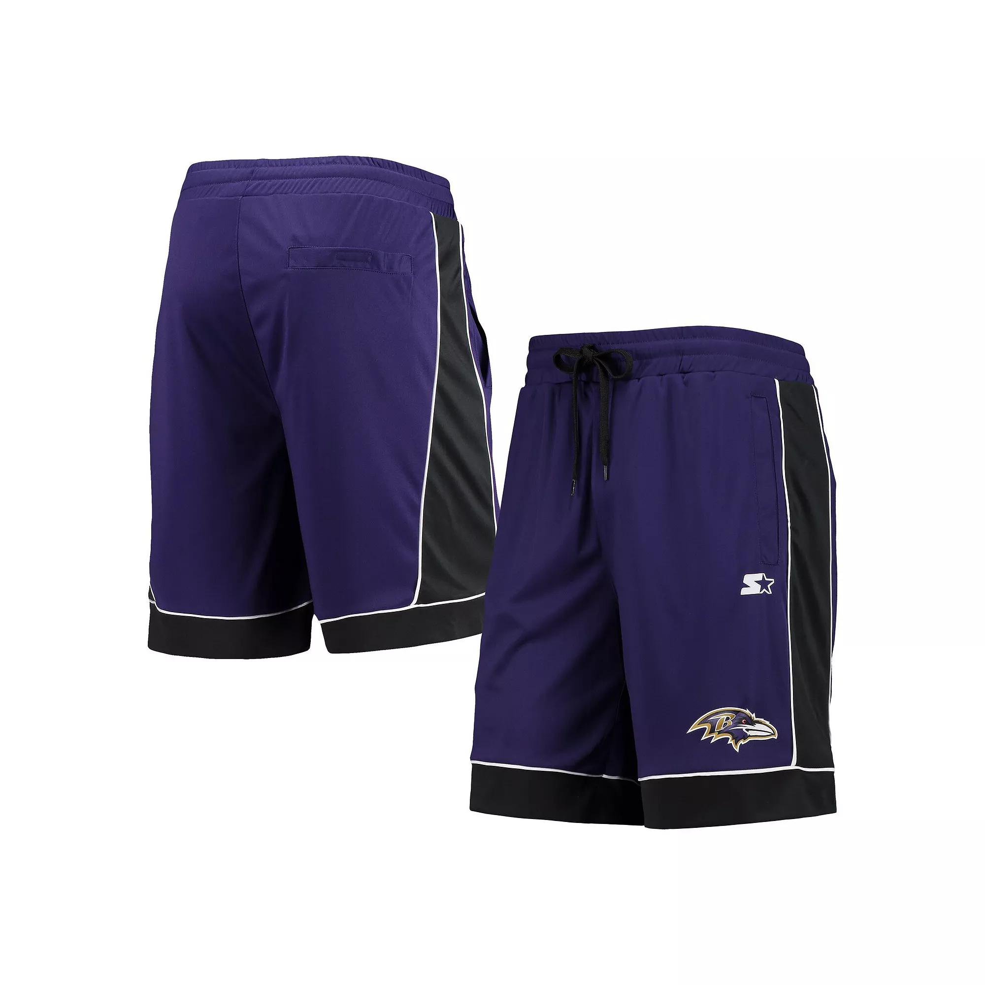Men's Starter Purple/Black Baltimore Ravens Fan Favorite Fashion Shorts, Size: Small Product Image