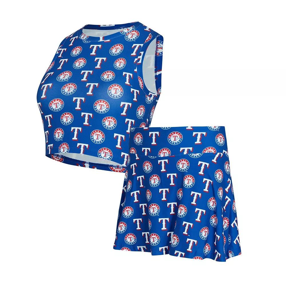 Women's Concepts Sport  Royal Texas Rangers Knit Tank Top & Skort Set, Size: 2XL, Blue Product Image