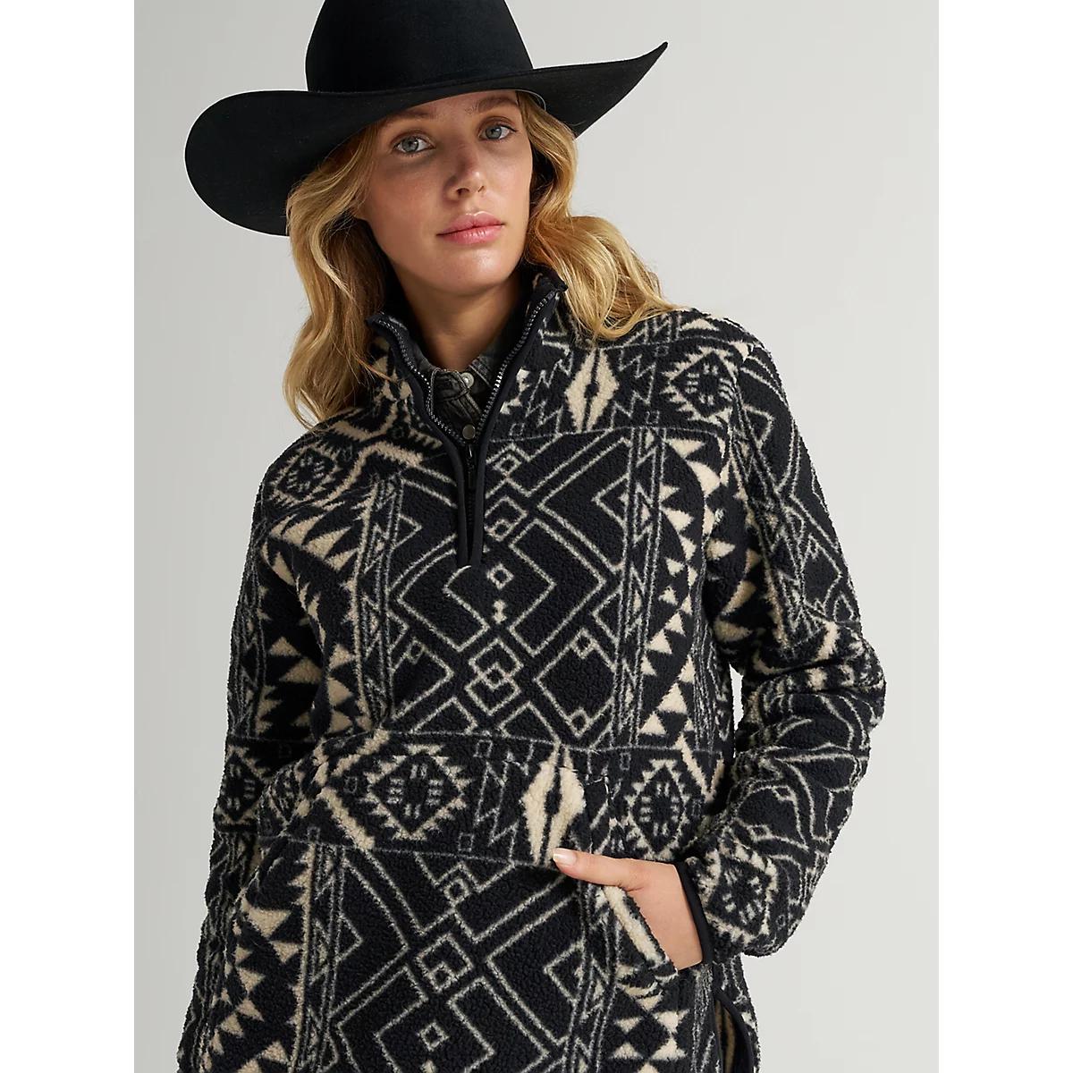 Women's Wrangler Retro® Quarter-Zip Sherpa Pullover Geo Product Image