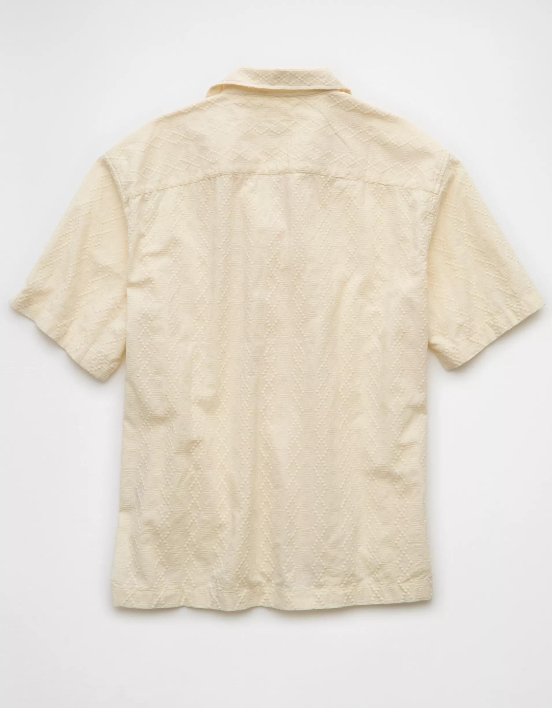 AE Poolside Textured Printed Button-Up Shirt Product Image