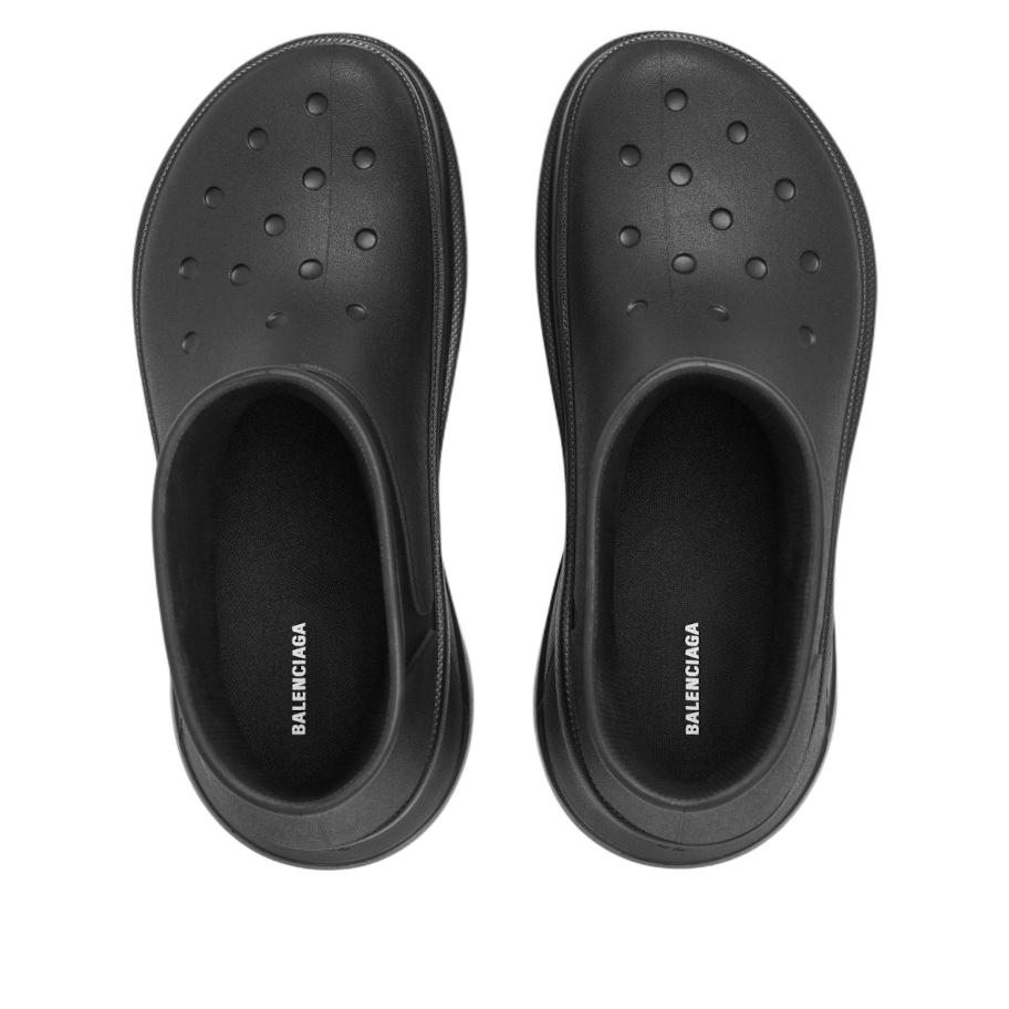 BALENCIAGA Black Crocs Edition Rubber Boots In 1000 Product Image