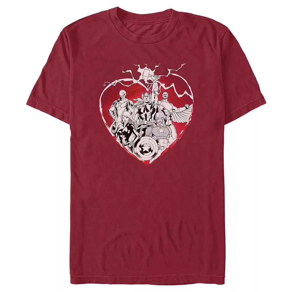 Men's The Avengers Thunder Heart Group Graphic Tee,  Product Image
