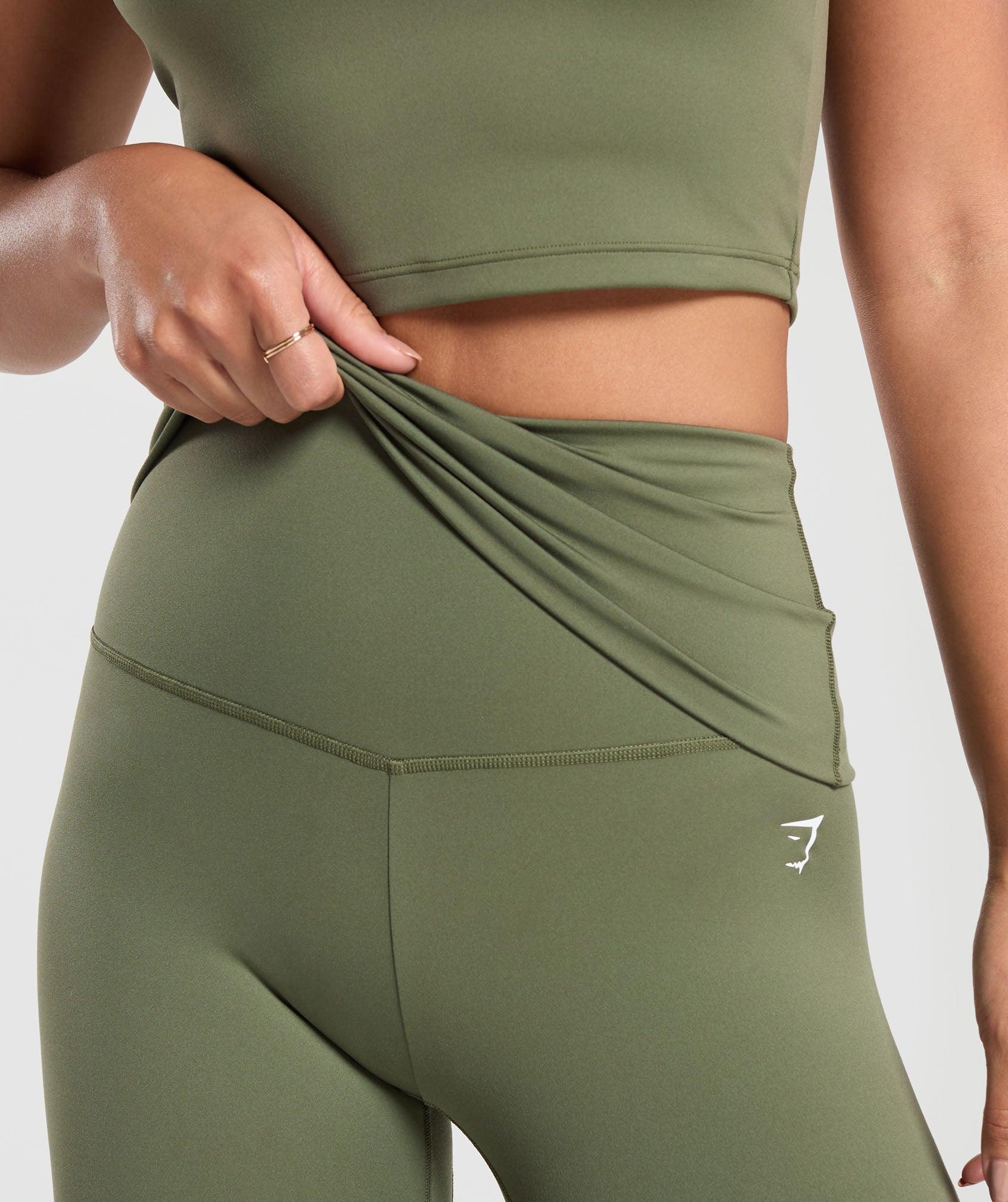 Gymshark Everyday Foldover Leggings - Core Olive Female Product Image