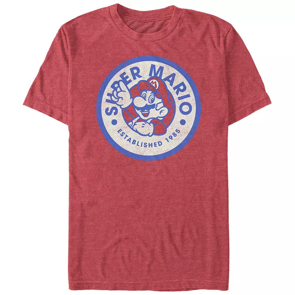 Big & Tall Super Mario Bros Est. 1985 Badge Graphic Tee, Men's,  Product Image