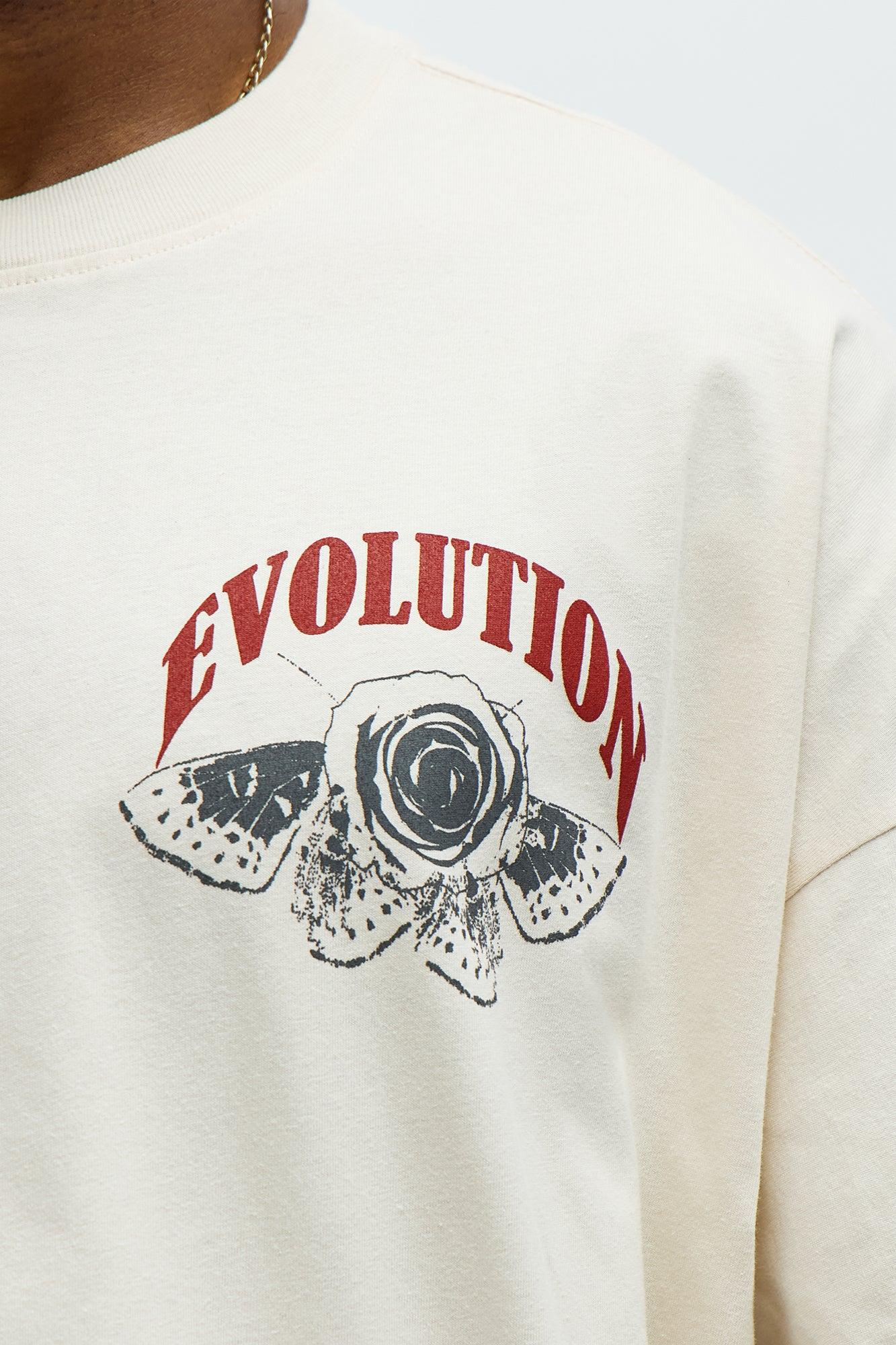 Evolution Of The Mind Oversized Short Sleeve Tee - Off White Male Product Image
