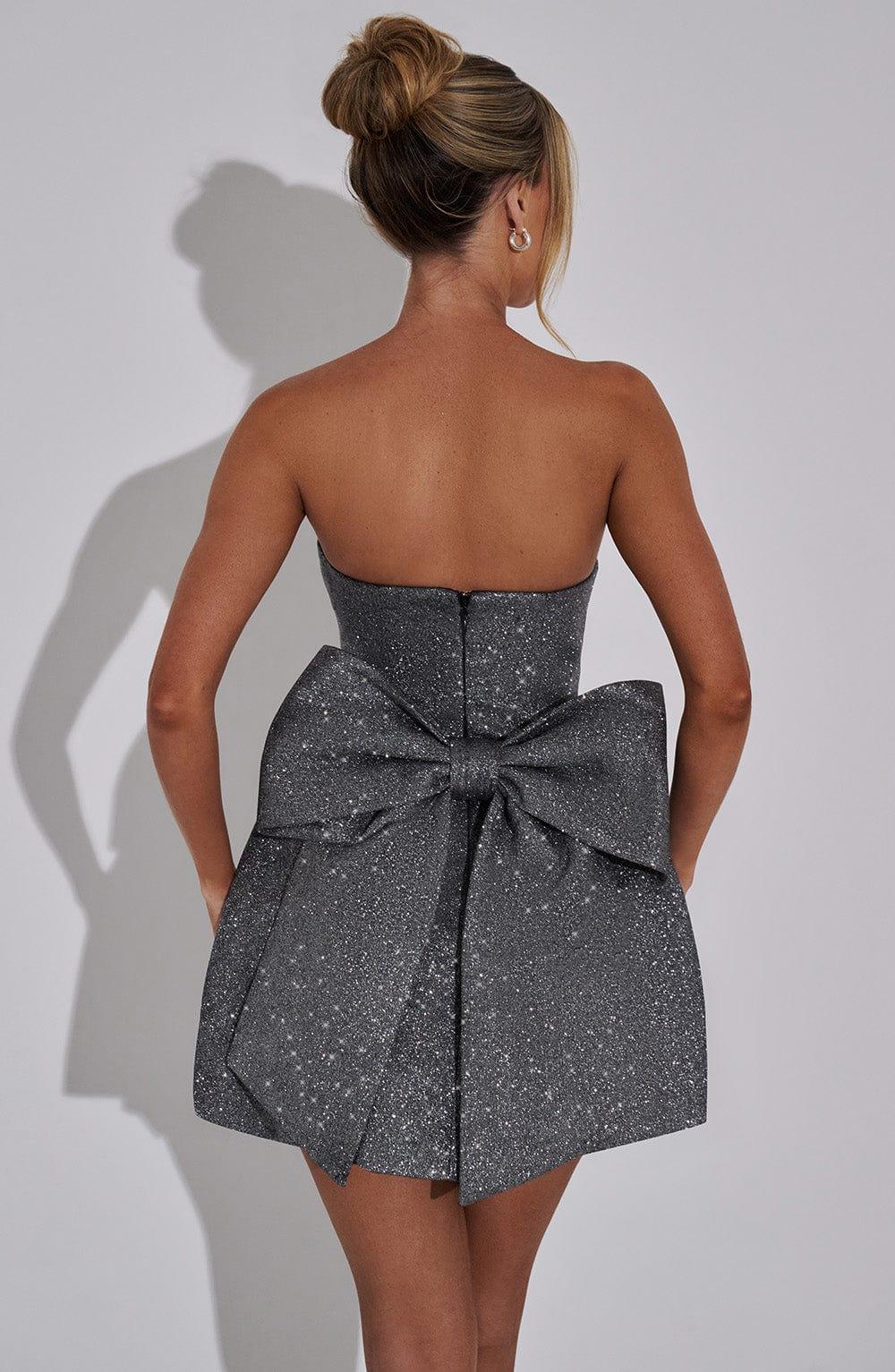 Alice Mini Dress - Grey Sparkle Product Image