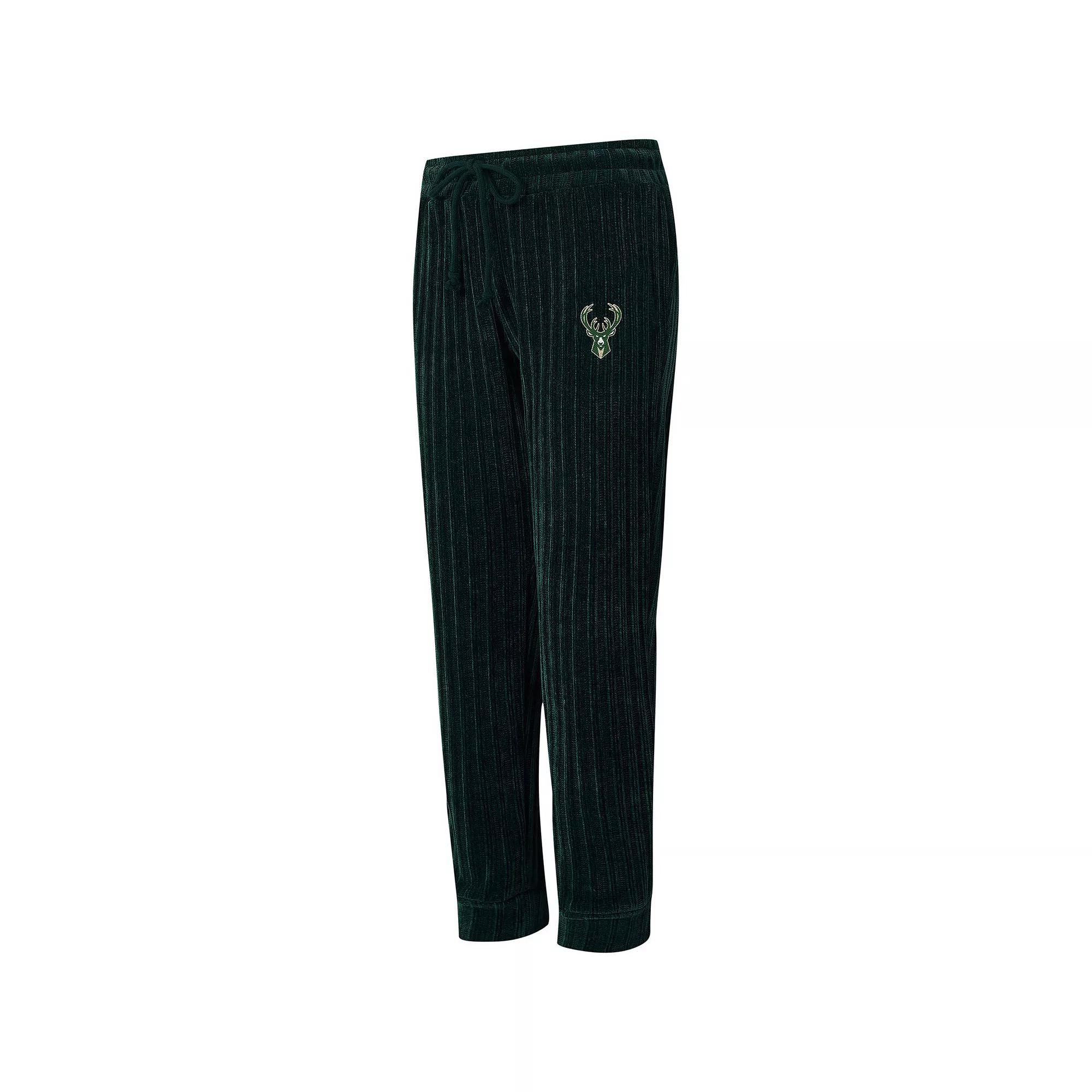 Women's College Concepts Hunter Green Milwaukee Bucks Linger Pants,  Product Image
