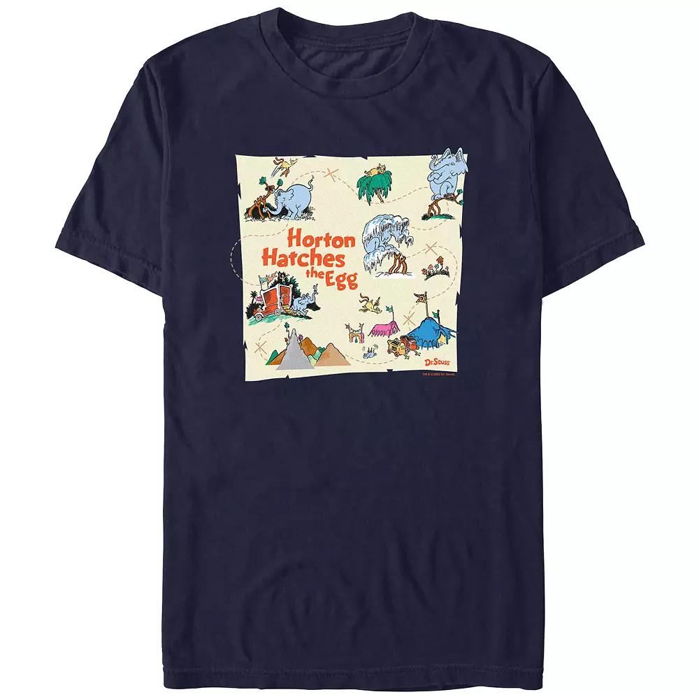 Men's Dr. Seuss Horton Hatches The Egg Map Graphic Tee,  Product Image