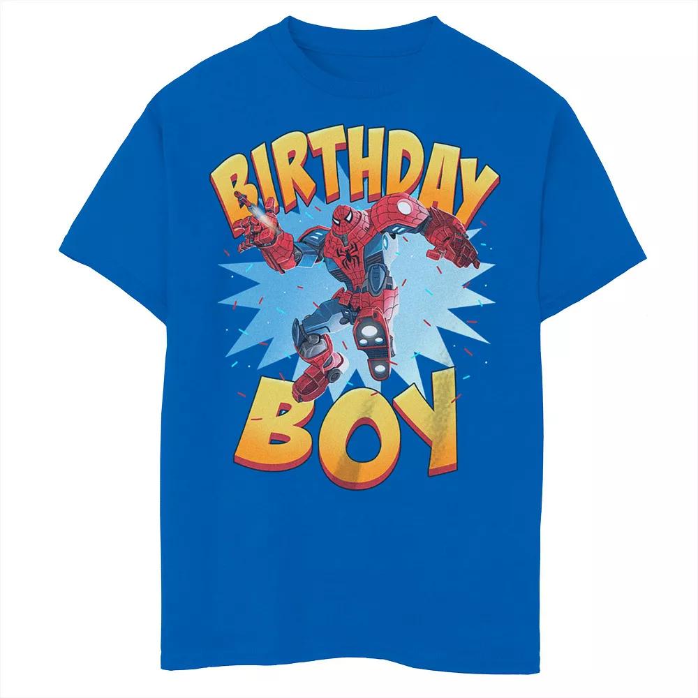 Boys 4-7 Spider-Man Mech Strike Birthday Boy Graphic Tee, Boy's, Royal Product Image