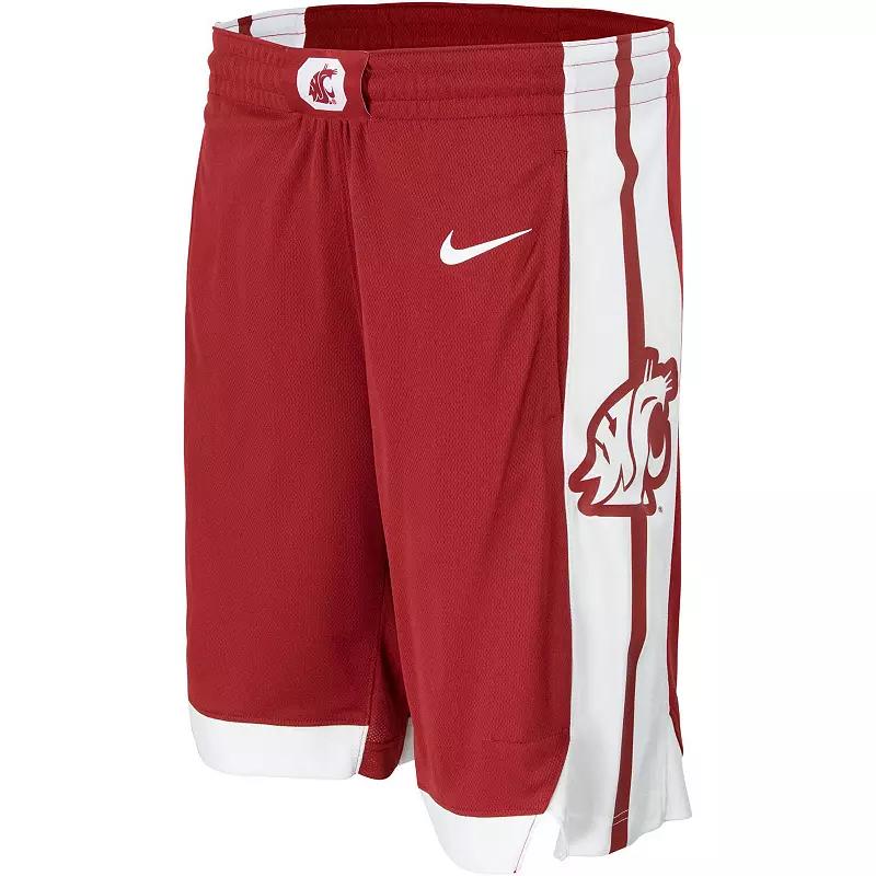 Mens Nike Crimson Washington State Cougars Team Logo Replica Basketball Shorts Product Image