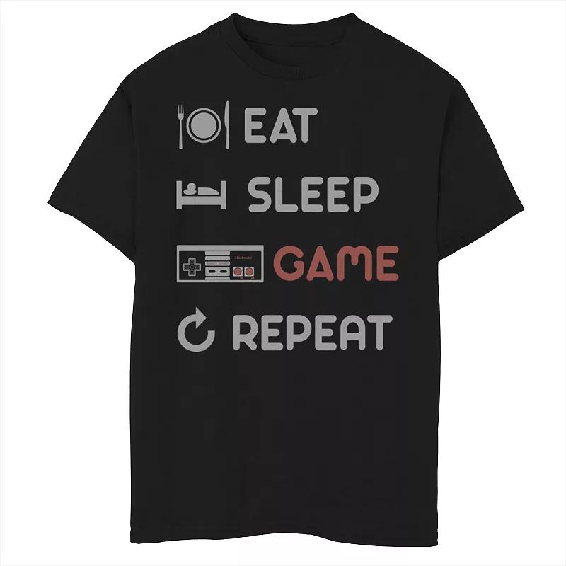 Men's Nintendo Eat Sleep Game Repeat Pullover Hoodie,  Product Image