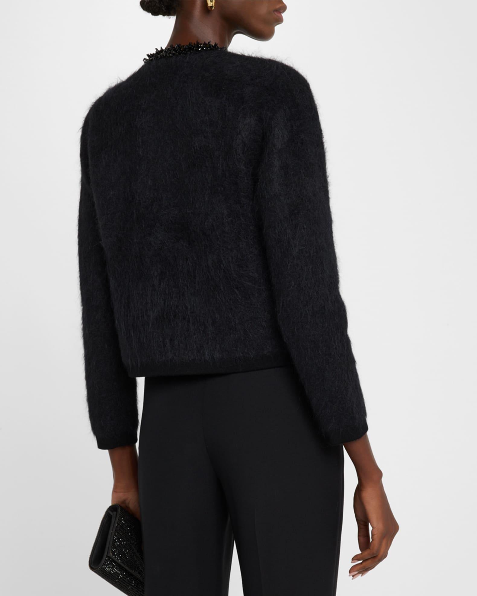 Madeline Fuzzy Bead-Trim Sweater Product Image