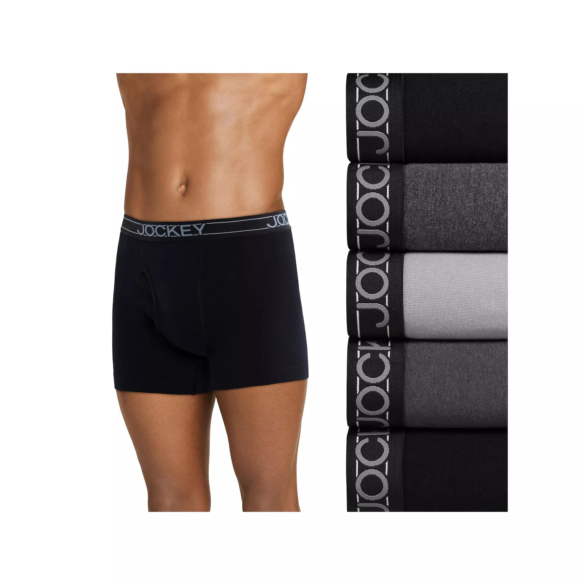 Men's Jockey® 4+1 Bonus Pack Cotton Blend 5" Boxer Briefs,  Product Image
