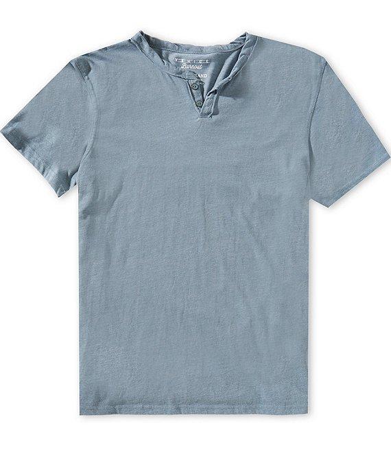 Lucky Brand Short Sleeve Venice Burnout Notch Neck Henley T-Shirt Product Image