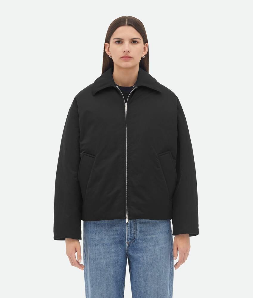 Women's Tech Nylon Puffer Jacket in Black Product Image