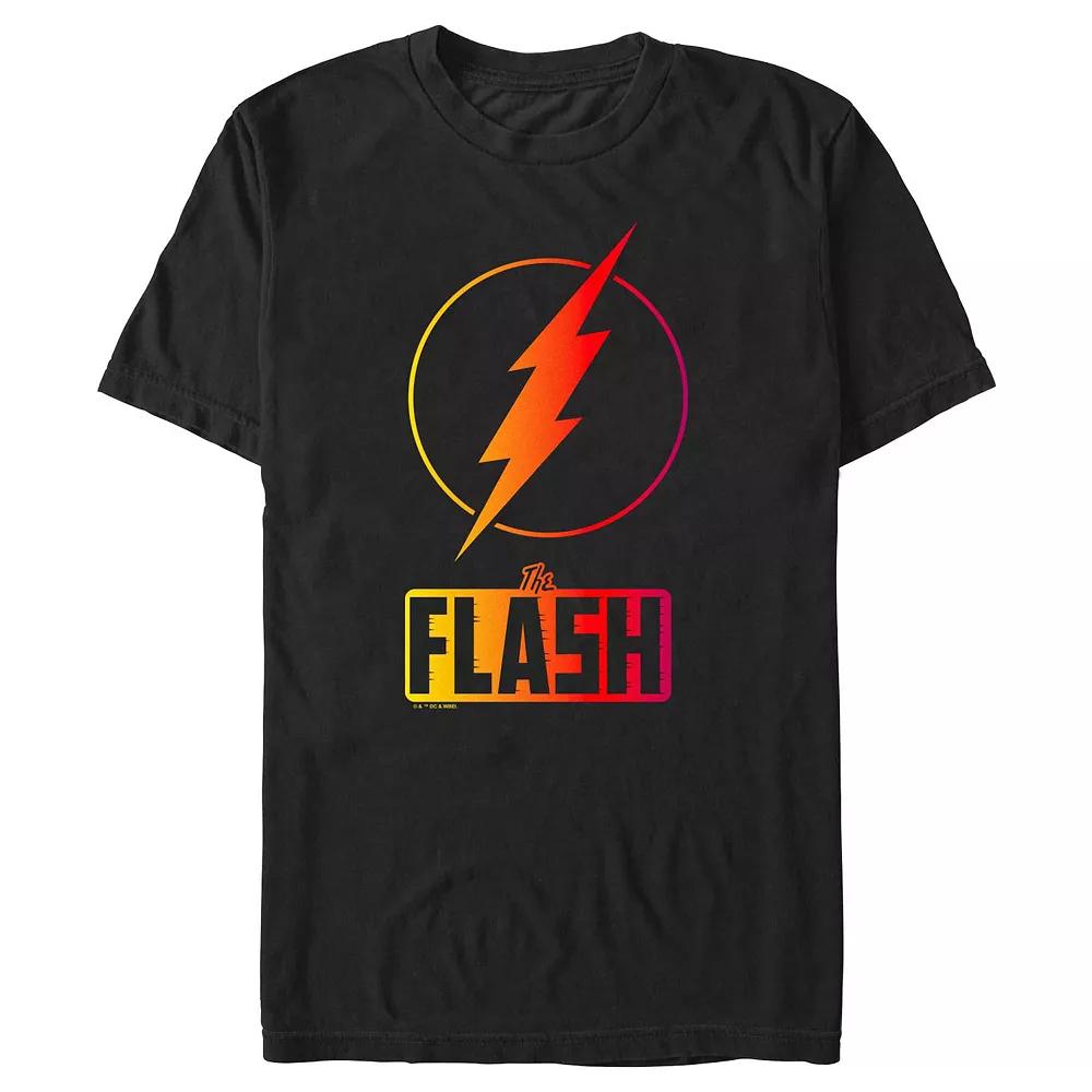 Men's The Flash Gradient Logo Graphic Tee, Size: XXL, Black Product Image