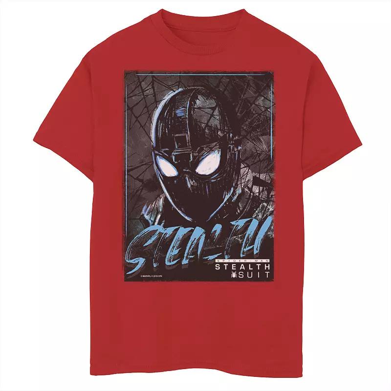 Boys 6-20 Marvel Spider-Man Far From Home Stealth Suit Portrait Poster Graphic Tee, Boy's,  Product Image