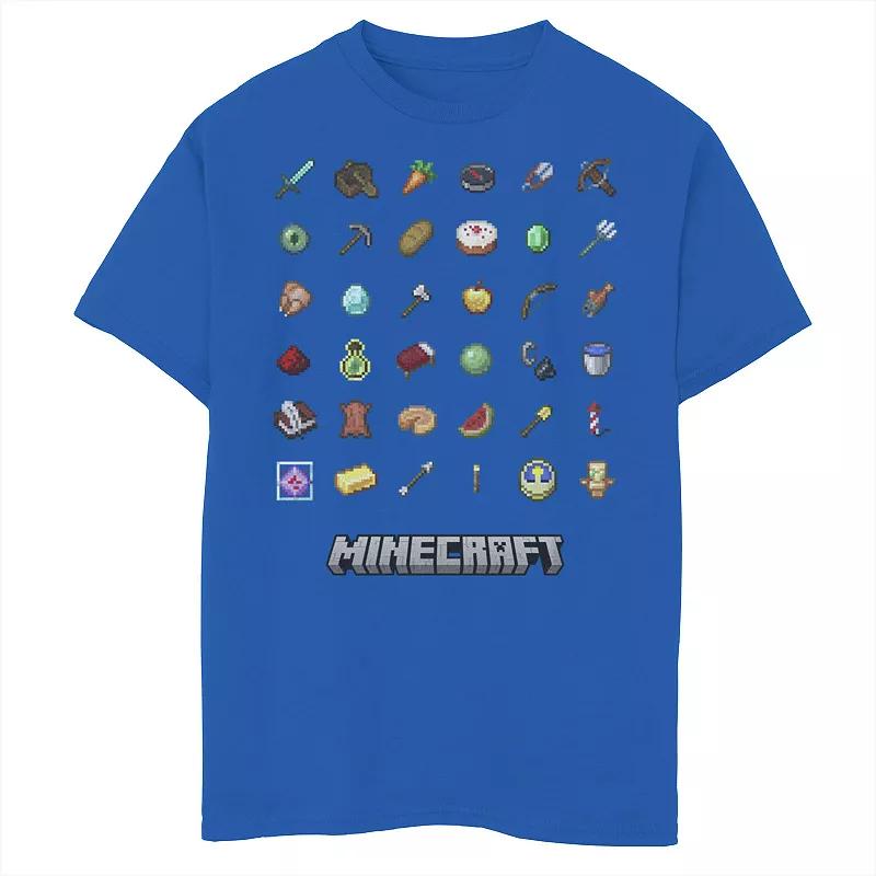 Boys 6-20 Minecraft A Guide to Items Grtid Graphic Tee, Boy's,  Product Image