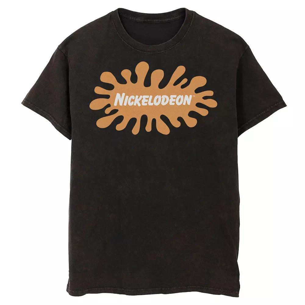 Men's Nickelodeon Classic Splatter Logo Mineral Wash Graphic Tee,  Product Image