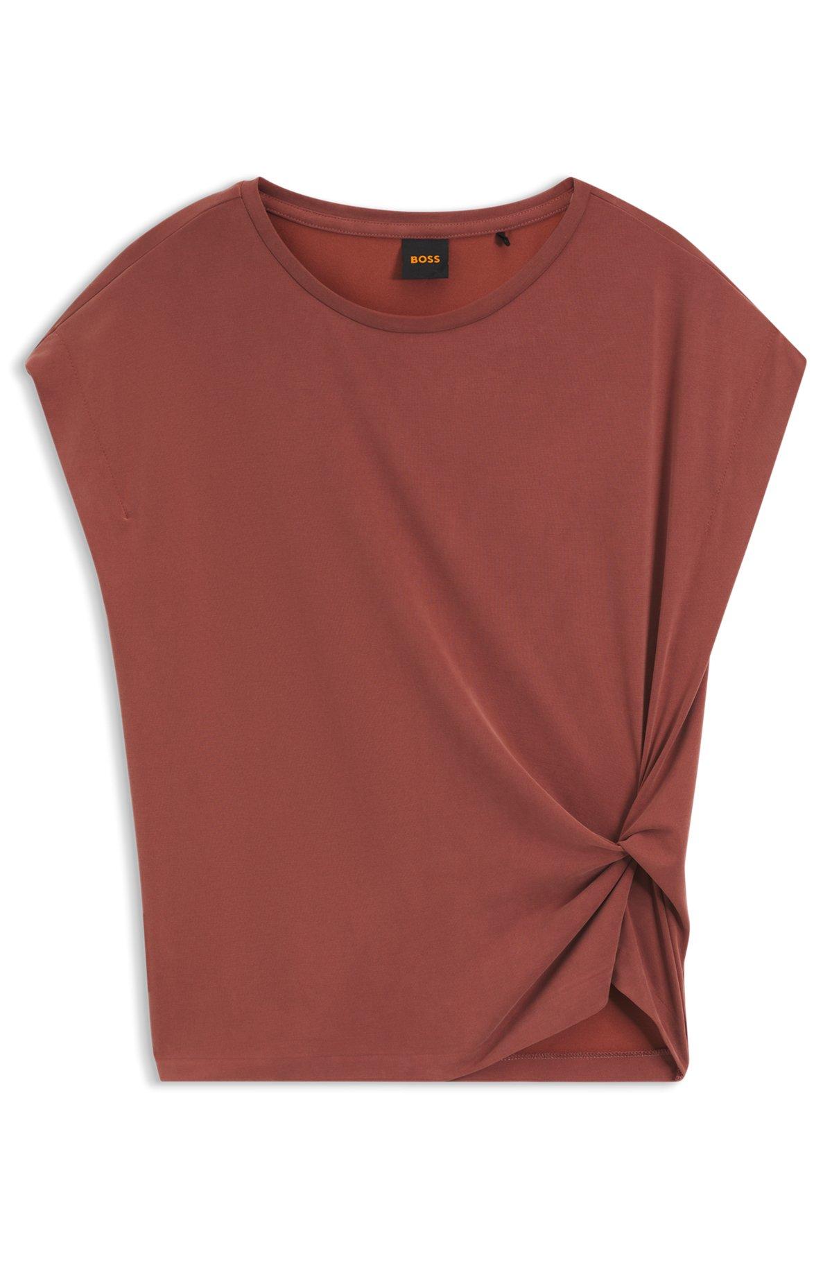 Jersey T-shirt with side twist detail Product Image