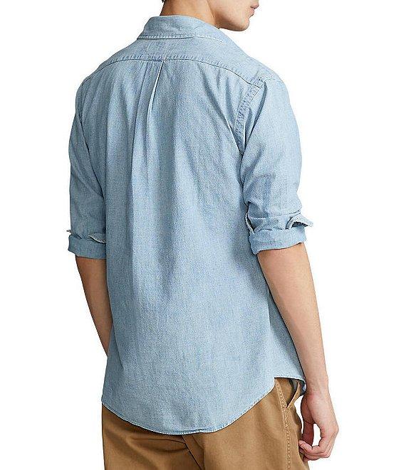 Polo Ralph Lauren Classic-Fit Button-Front Solid Chambray Shirt Product Image