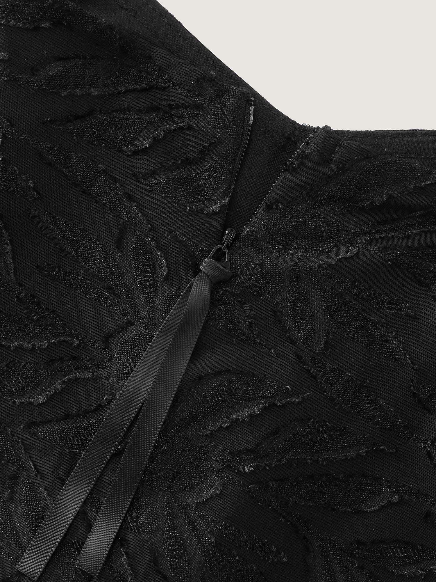 Sensational Jacquard Tiered Slit Maxi Dress Female Product Image