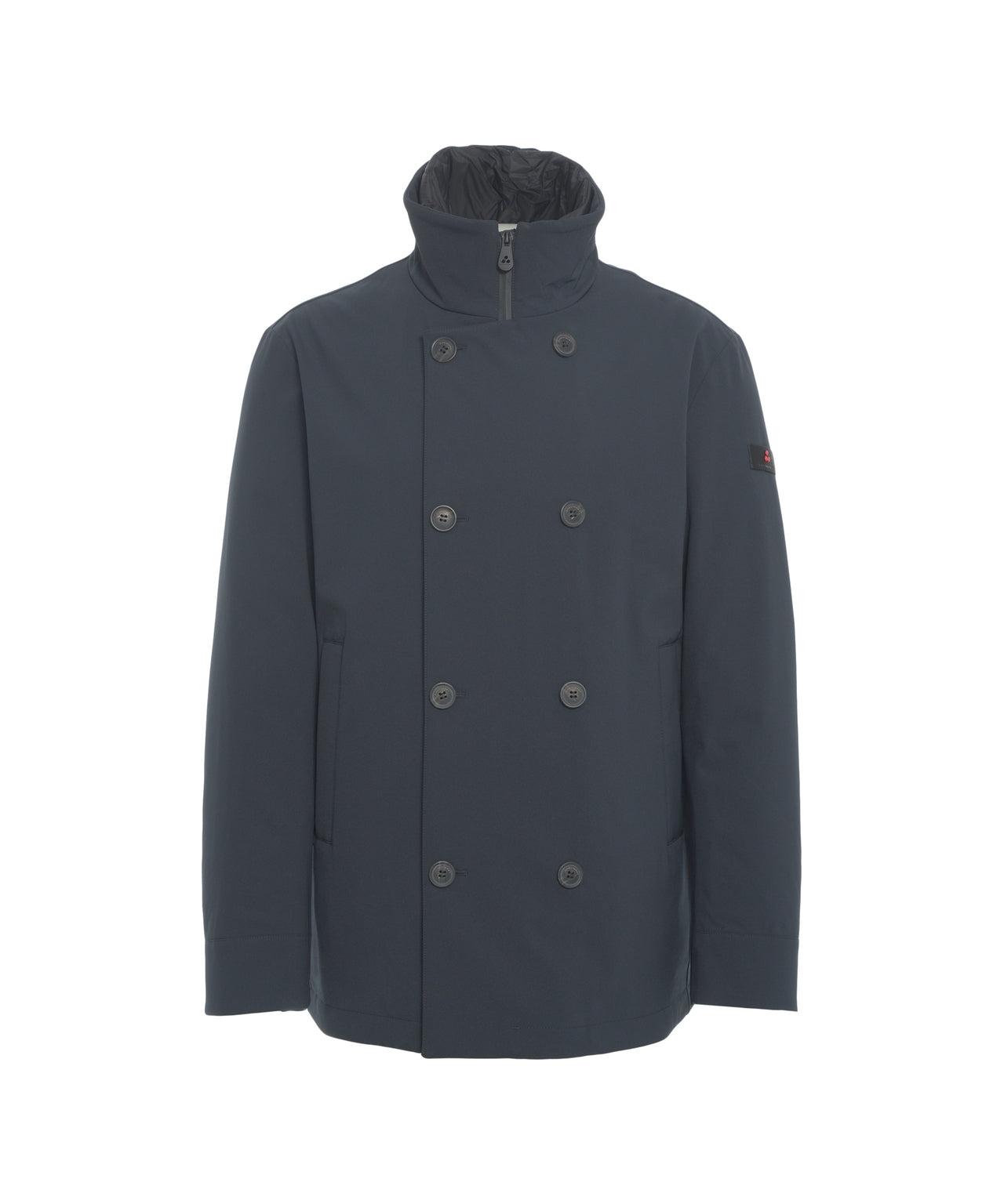 Double-breasted jacket with logo Product Image