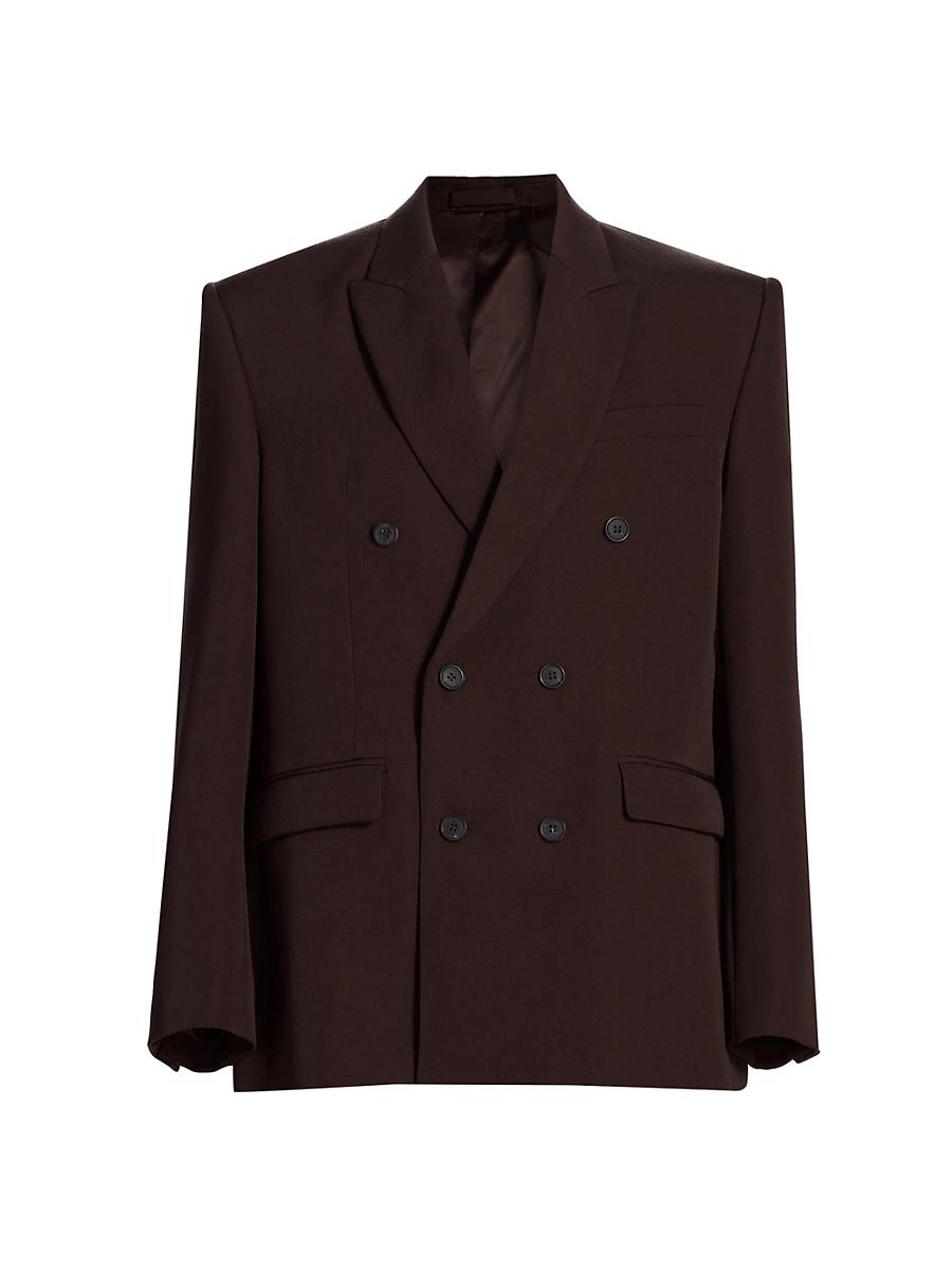 Womens Double-Breasted Wool Blazer Product Image