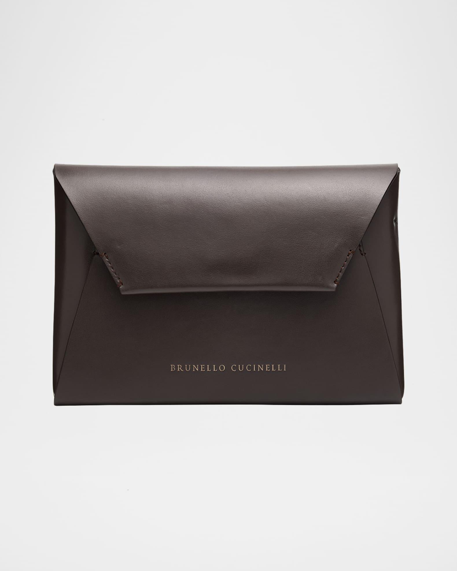 Envelope Flap Leather Clutch Bag Product Image
