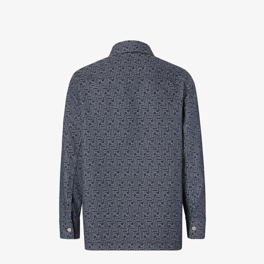 Jeans JacketBlue FF Jacquard denim jacket Product Image