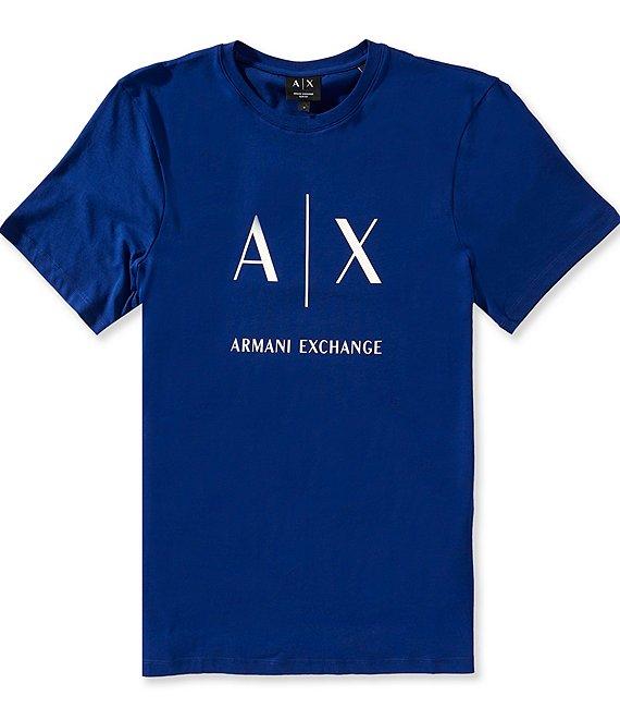 Armani Exchange Slim Fit AX Signature Logo Crew Neck Short Sleeve T-Shirt Product Image