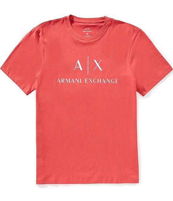 Armani Exchange Slim Fit AX Signature Logo Crew Neck Short Sleeve T-Shirt Product Image