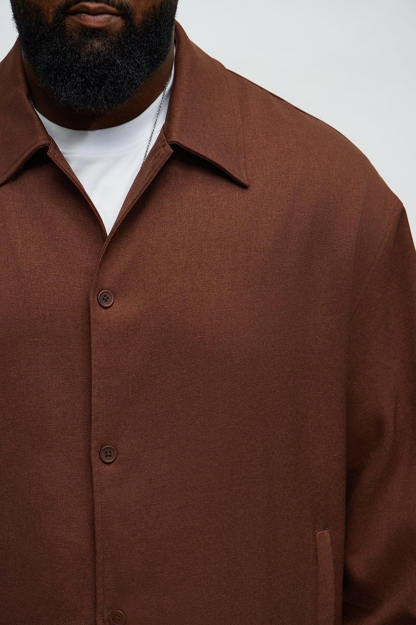 Relaxed Mara Overshirt - Brown Male Product Image