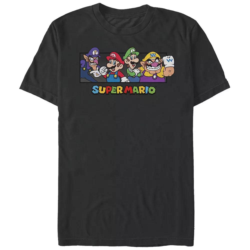 Men's Super Mario Bros. Character Collage Portrait Graphic Tee,  Product Image