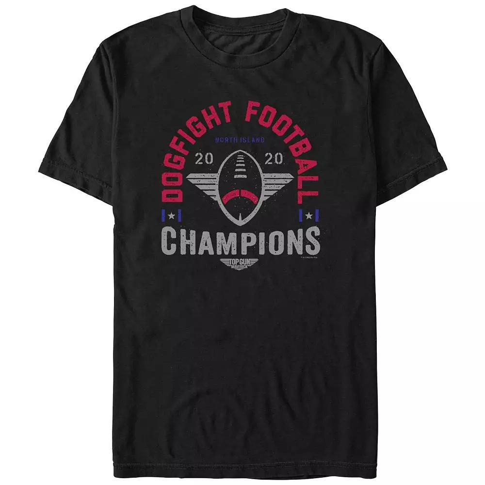 Big & Tall Top Gun Dogfight Football Champions Graphic Tee, Men's, Size: XL Tall, Black Product Image