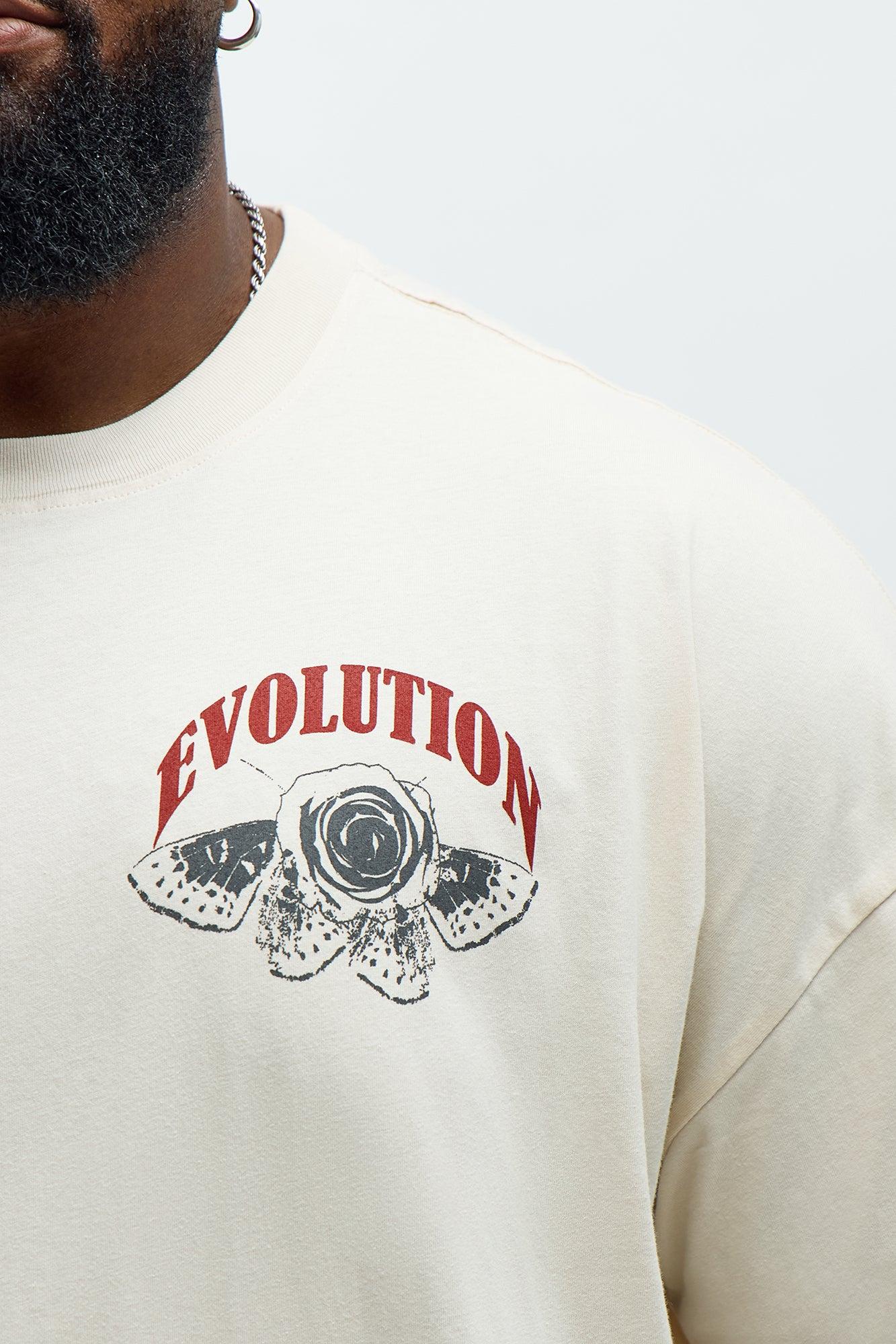 Evolution Of The Mind Oversized Short Sleeve Tee - Off White Male Product Image