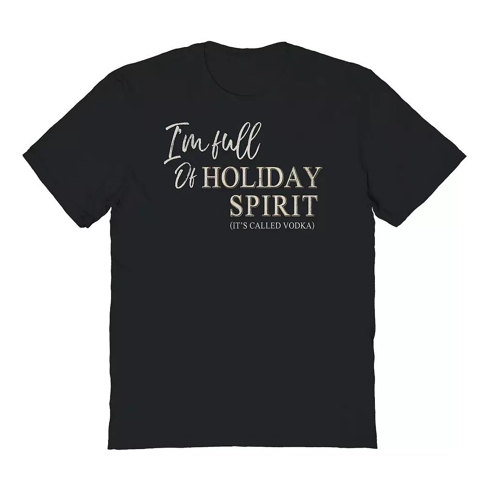 Men's Full of Holiday Spirit Graphic Tee, Women's, Size: Small, Black Product Image