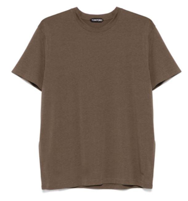 TOM FORD Slim-fit Lyocell And Cotton-blend Jersey T-shirt In Brown Product Image