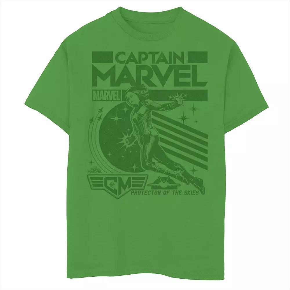 Men's Marvel Captain Marvel Protector Of The Skies Tee, Boy's, Size: Medium, Kelly Product Image