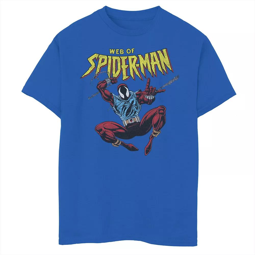 Boys 8-20 Marvel Spider-Man Web Of Spider-Man Portrait Graphic Tee, Boy's, Size: Large, Royal Product Image
