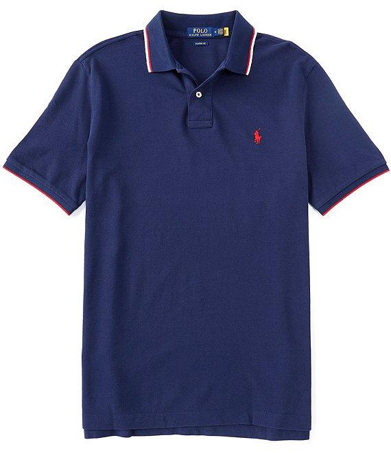 Polo Ralph Lauren Classic Fit Tipped Mesh Short Sleeve Polo Shirt Product Image