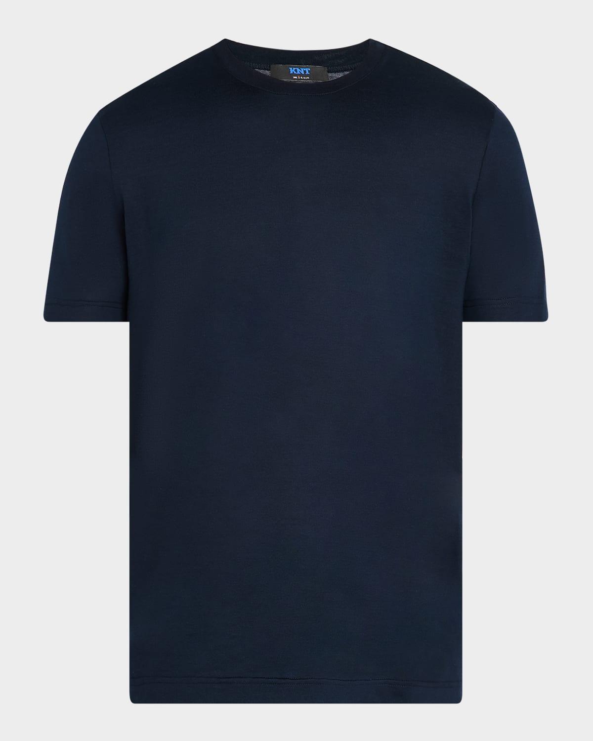 Mens Solid Cotton Crewneck T-Shirt Product Image