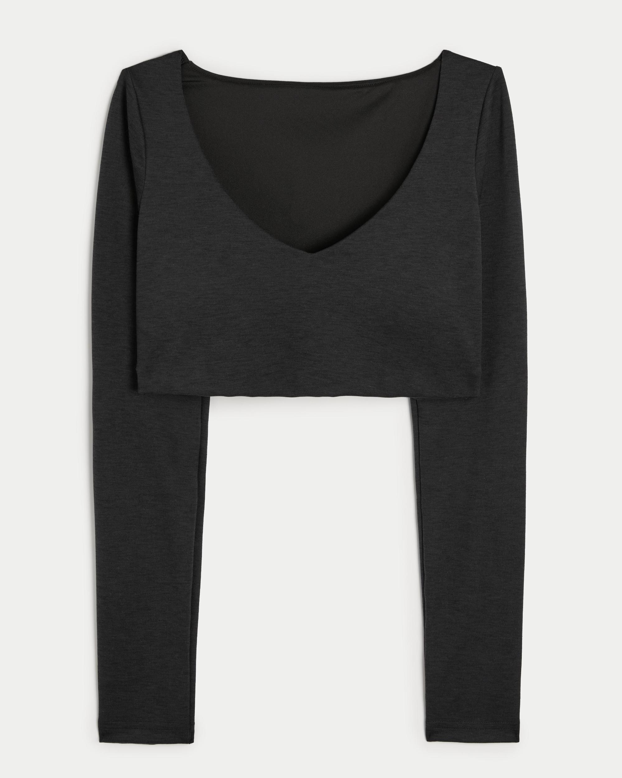 Gilly Hicks Active Recharge Ultra-Crop Plunge Top Product Image