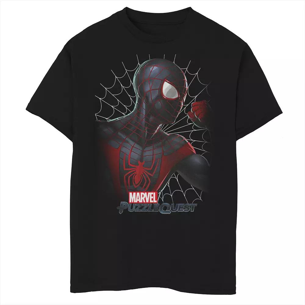 Boys 8-20 Marvel Puzzle Quest Spider-Man Profile Portrait Graphic Tee, Boy's,  Product Image