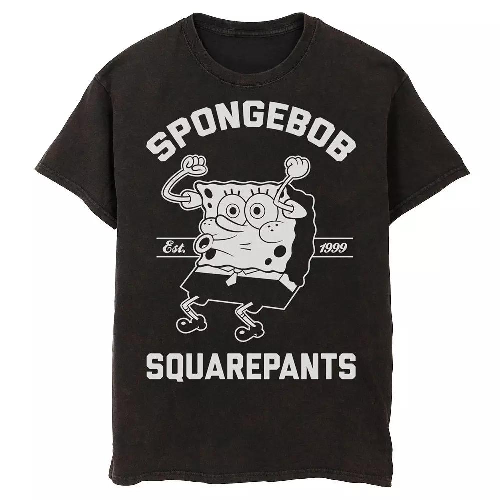Men's Nickelodeon SpongeBob SquarePants Est. 1999 Mineral Wash Graphic Tee,  Product Image