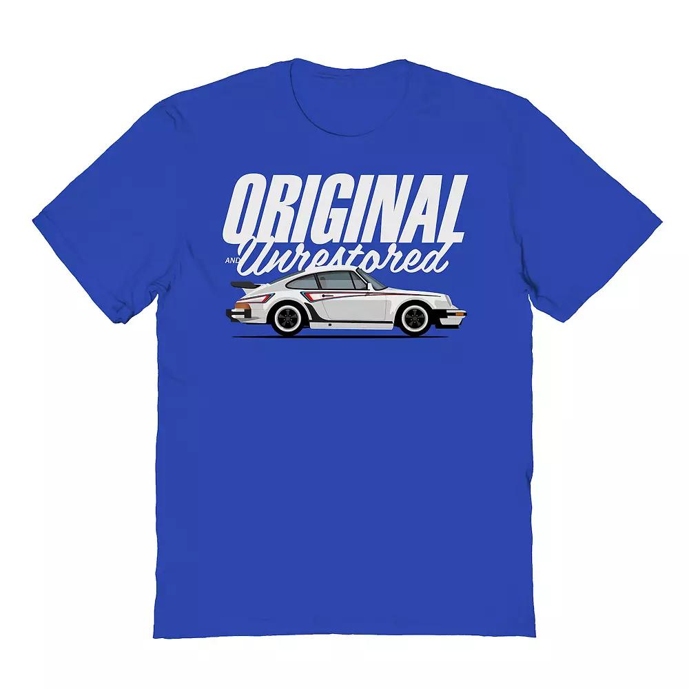 Men's Original & Unrestored Porker Car Graphic Tee, Size: Small, Royal Product Image