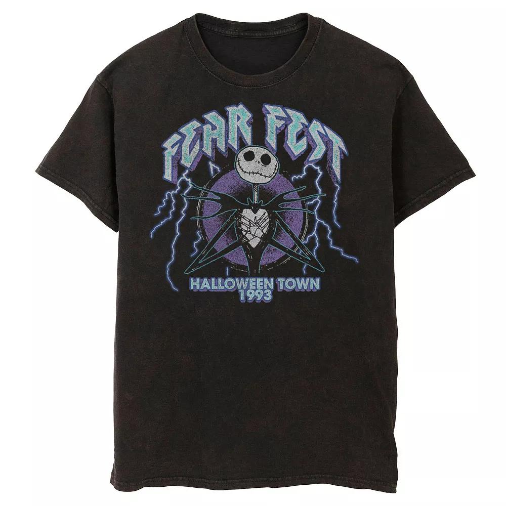 Mens Disney The Nightmare Before Christmas Fear Fest 1993 Mineral Wash Graphic Tee Product Image