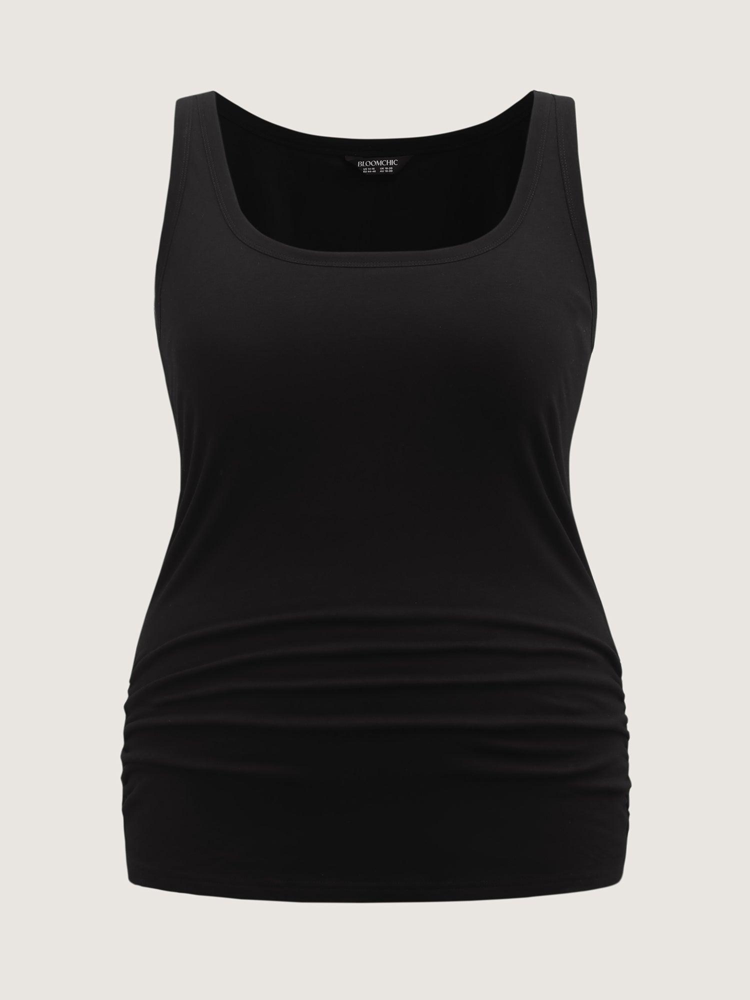 Supportive Bra Pleated Fitted Tank Top Female Product Image